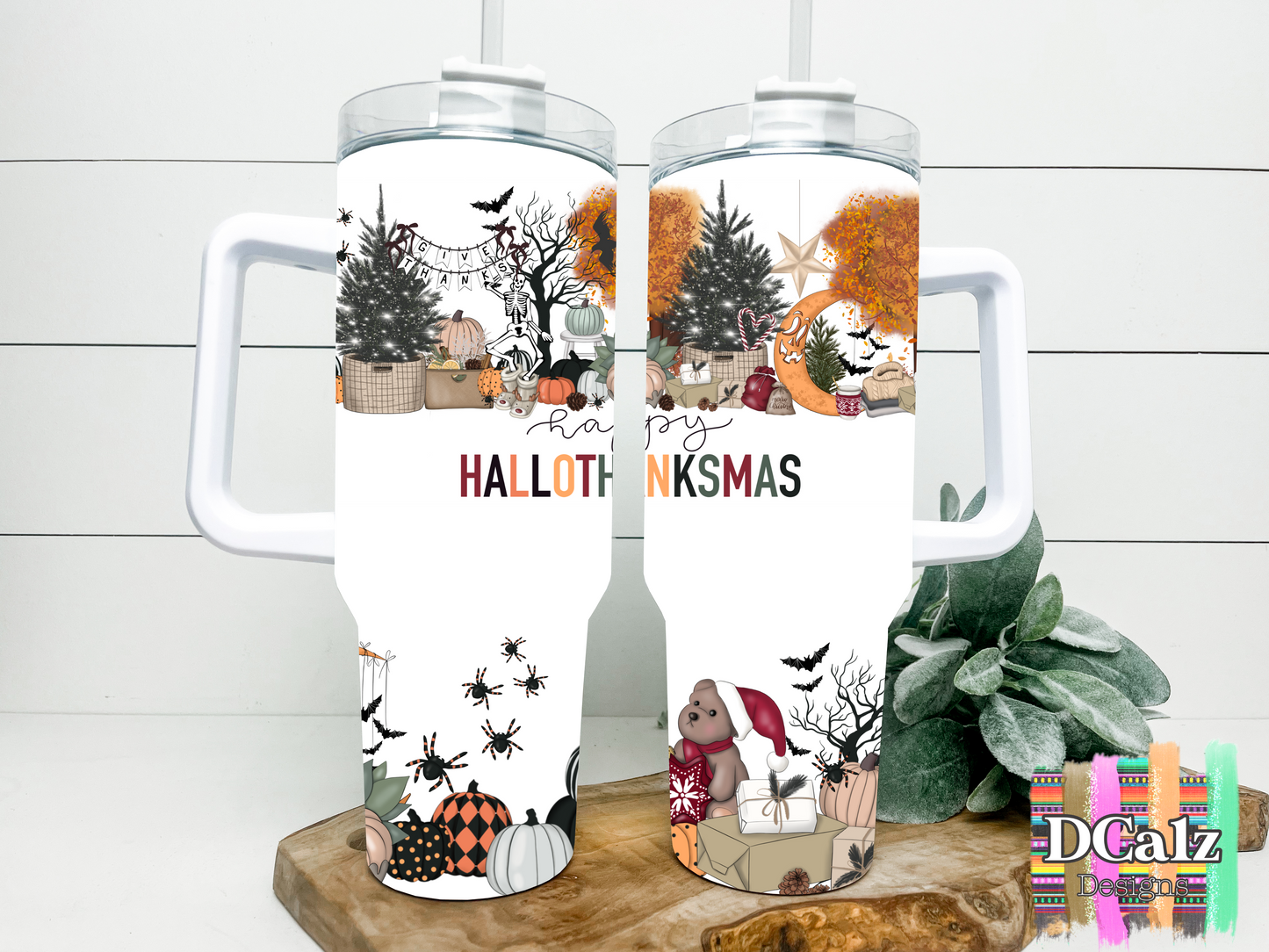40 oz Stainless Steel - Hallothanksmas