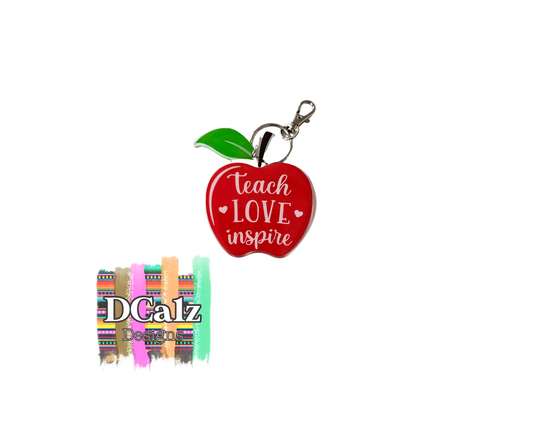 Teach Love Inspire Teacher Apple - Keychain