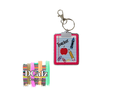 Teacher Clip Board - Keychain