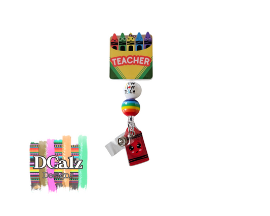 Crayon Box with Charm - Badge Reel