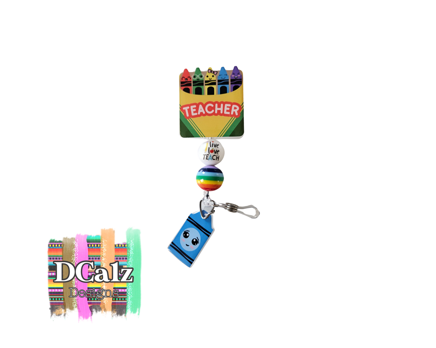 Crayon Box with Charm - Badge Reel