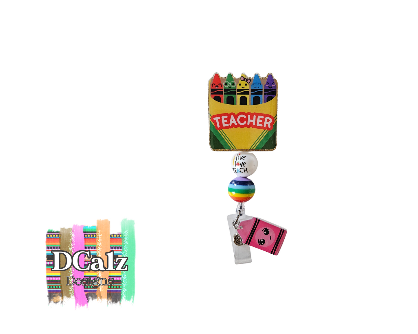 Crayon Box with Charm - Badge Reel