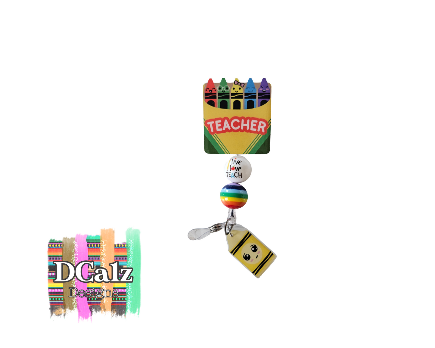 Crayon Box with Charm - Badge Reel