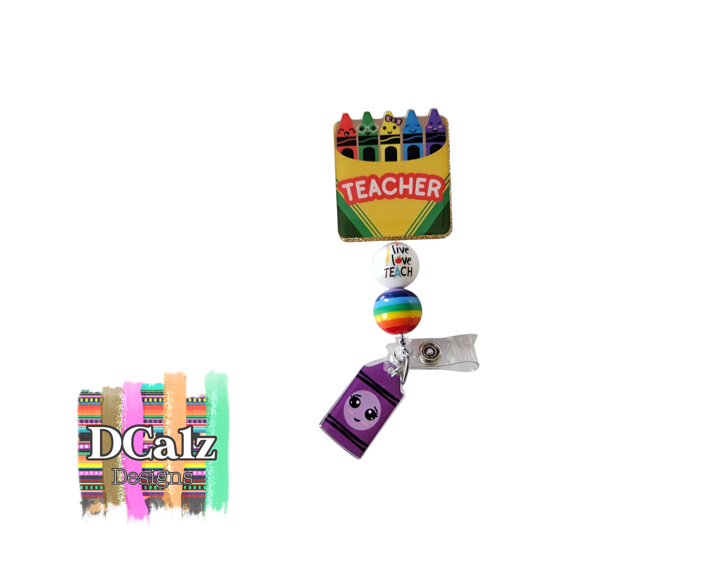 Crayon Box with Charm - Badge Reel