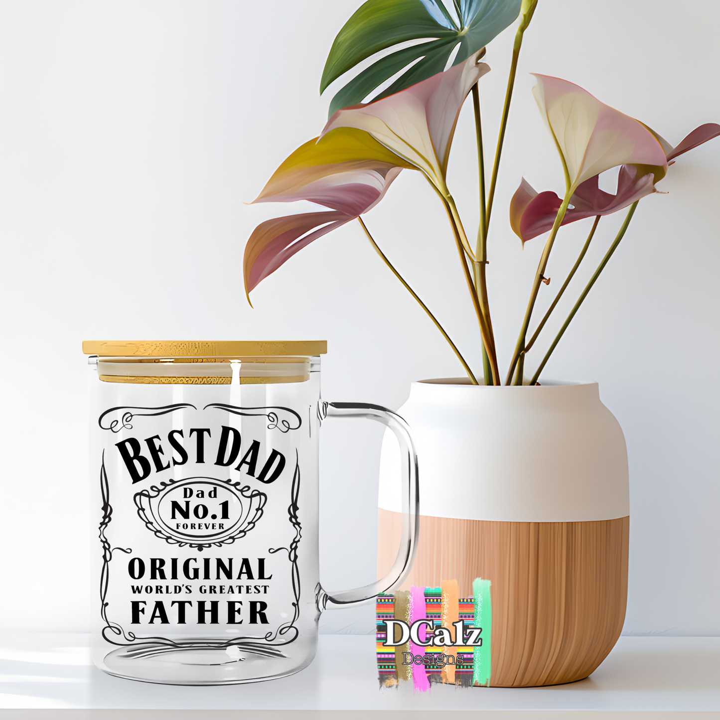 15 oz Glass Mug - Best Dad