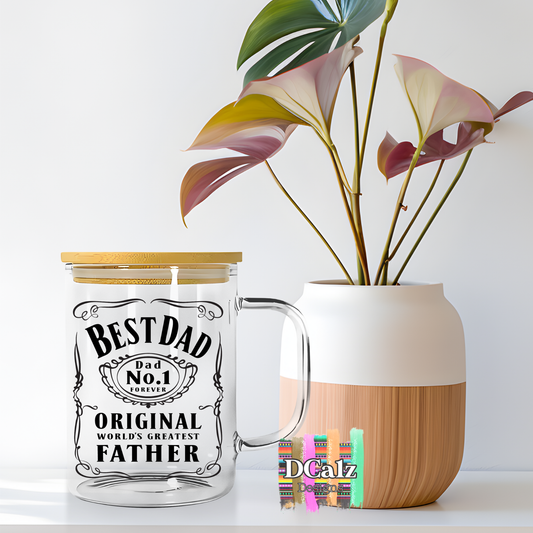 15 oz Glass Mug - Best Dad