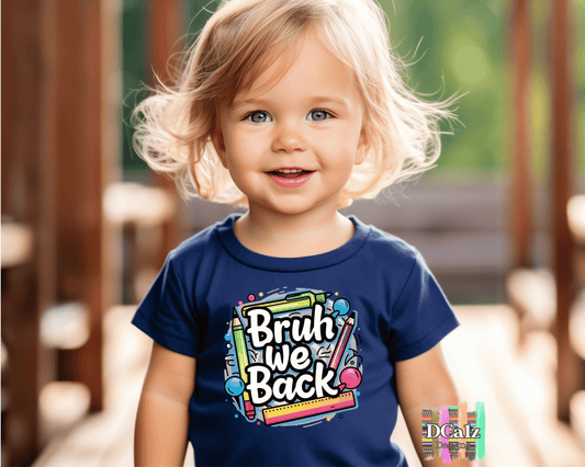 Bruh We Back (baby blue/grey background)