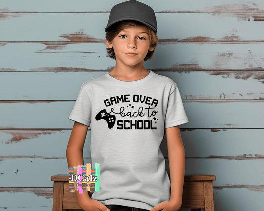 Game Over Back to School (black font)