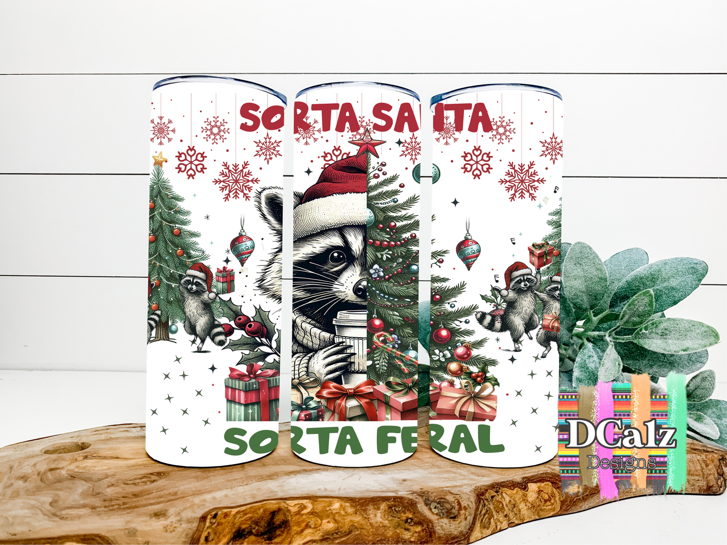 20 oz Stainless Steel  - Sorta Santa Sorta Feral