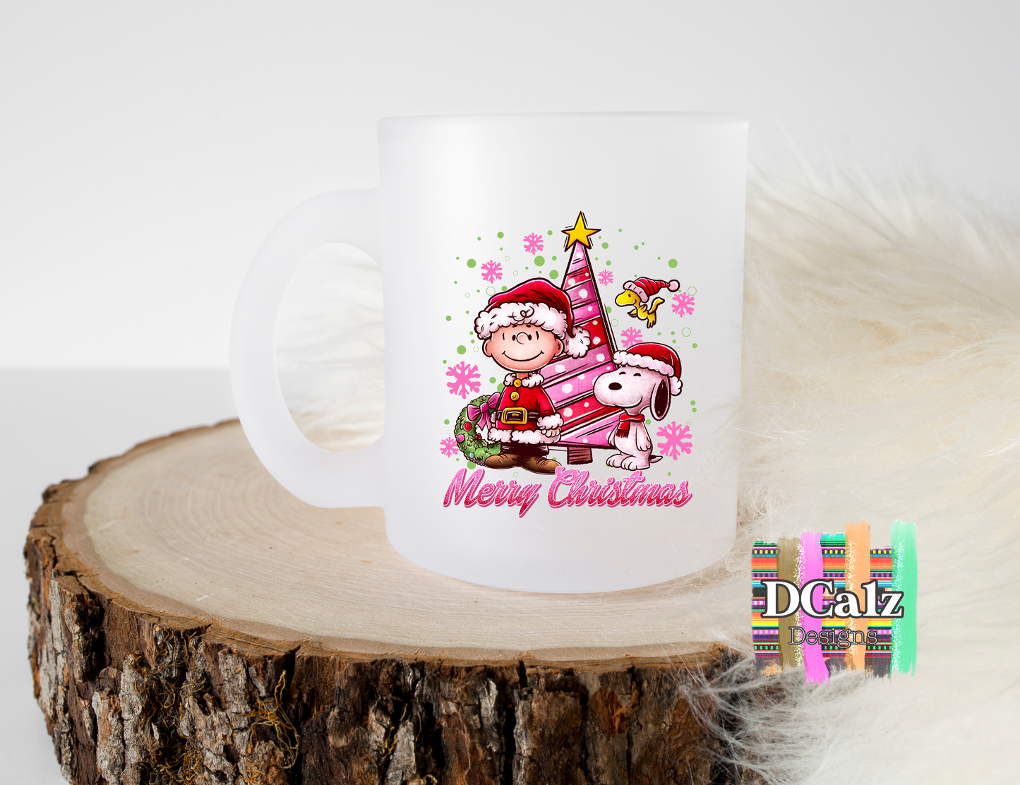 15 oz Glass Mug - Merry Christmas