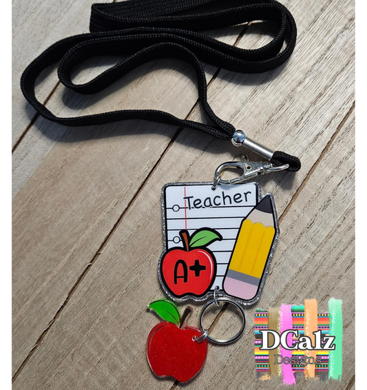 3" Notebook Paper with Apple Charm
