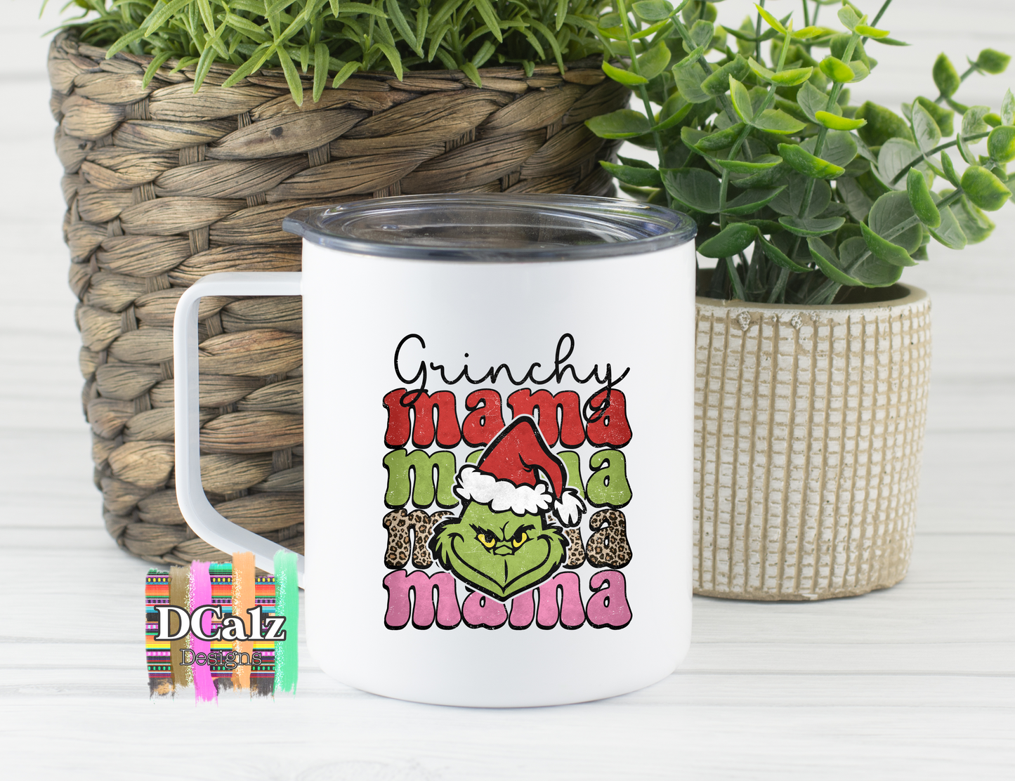 12 oz Stainless Steel Mug - Grinchy Mama